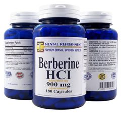 Mental Refreshment: Berberine 900mg, 180 Capsules #1 Best Value 72