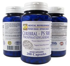 Mental Refreshment: Cerebral PS 500 mg, 200 Capsules; The Best Phosphatidylserine 60